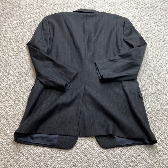 Hickey Freeman Men's 43 Blue Striped 100% Wool Boardroom Suit Jacket Blazer - Picture 2 of 12